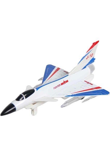 Metal Çekbırak Savaş Uçağı - Beyaz