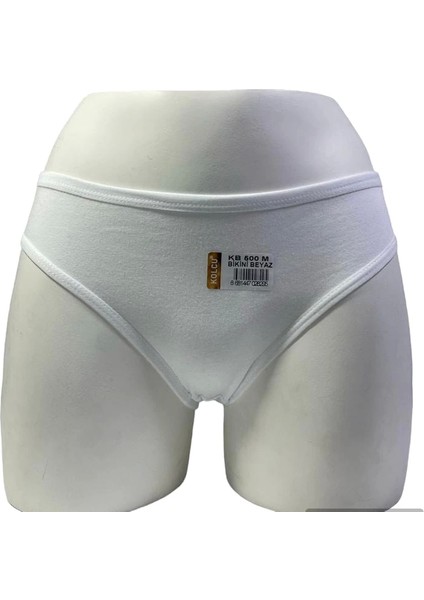 3 Lü Bayan Lycralı Bikini Kilot-Beyaz