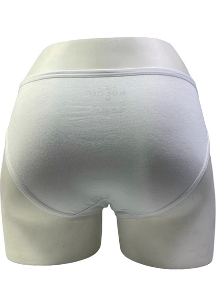 3 Lü Bayan Lycralı Bikini Kilot-Beyaz