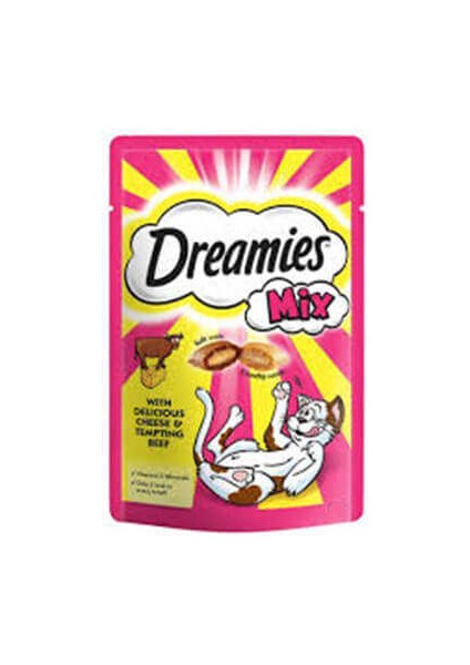 Mix Iç Dolgulu Sığır Etli ve Peynirli Kedi Ödül Bisküvisi 60 gr
