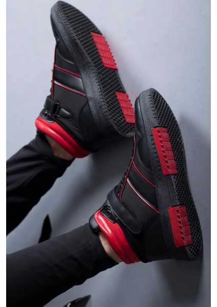 Erkek Sneaker Bot 00122935SIYAH Kırmızı
