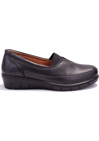 105071 Siyah 5 Nokta Ortopedik Günlük Kadın Deri Ayakkabı fiyatları