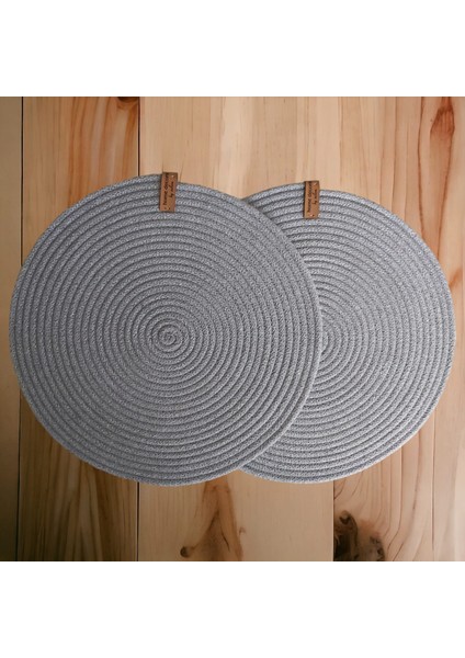 2 Kişilik Amerikan Servis Supla Takımı Tabak Altlığı Mutfak Hasır Sepet Sunum Hediye 33X33CM