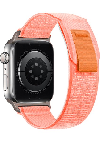 Apple Watch Watch Ultra Trial Cırtlı Hasır Kumaş Kordon Kayış