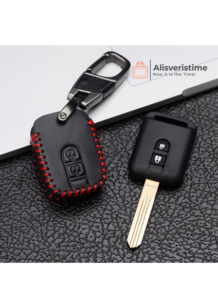 (Nissan Qashqai, Micra, Navara, Almera, Micra Uyumlu) Deri Anahtar Kılıfı