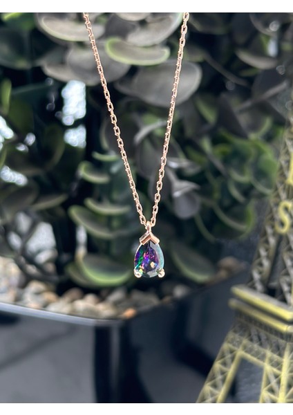 925 Ayar Orijinal Gümüş Damla Model Kadın Gümüş Kolye modelleri