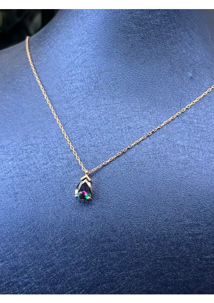 925 Ayar Orijinal Gümüş Damla Model Kadın Gümüş Kolye fırsatları