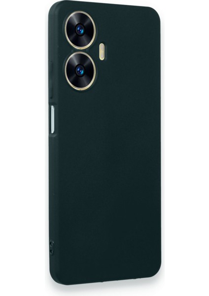 Realme C55 Kılıf Antibakteriyel Esnek Soft Parmak İzi Yapmaz Silikon - Koyu Yeşil fiyatları