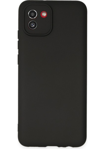Galaxy A03 Kılıf Antibakteriyel Esnek Soft Parmak İzi Yapmaz Silikon - Siyah