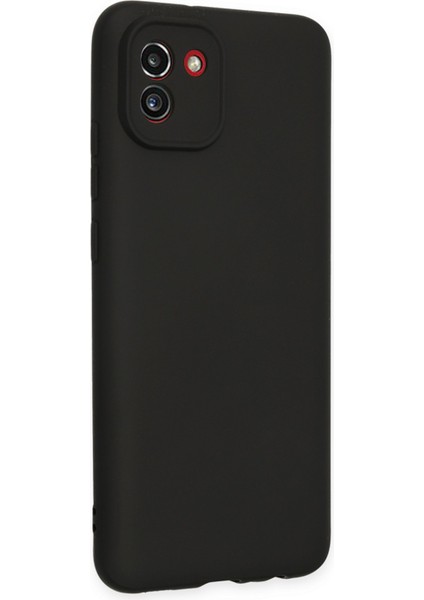 Galaxy A03 Kılıf Antibakteriyel Esnek Soft Parmak İzi Yapmaz Silikon - Siyah
