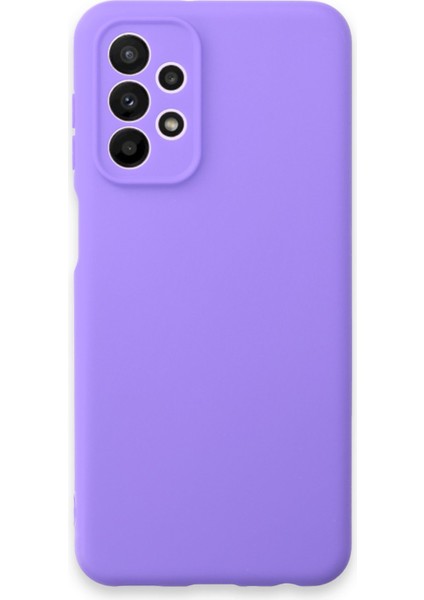 Galaxy A23 4g Kılıf Antibakteriyel Esnek Soft Parmak İzi Yapmaz Silikon - Lila