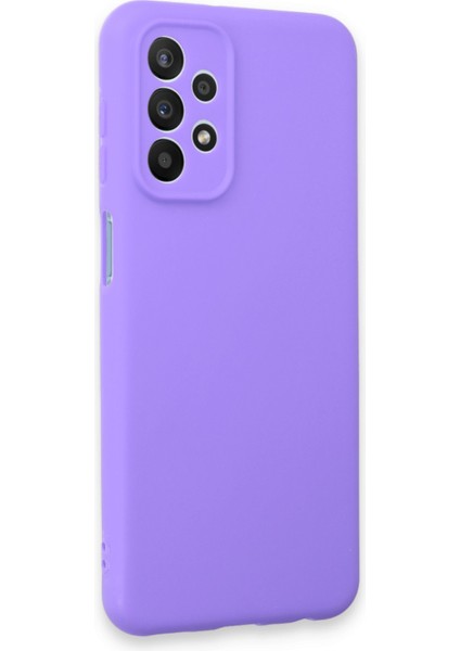 Galaxy A23 4g Kılıf Antibakteriyel Esnek Soft Parmak İzi Yapmaz Silikon - Lila