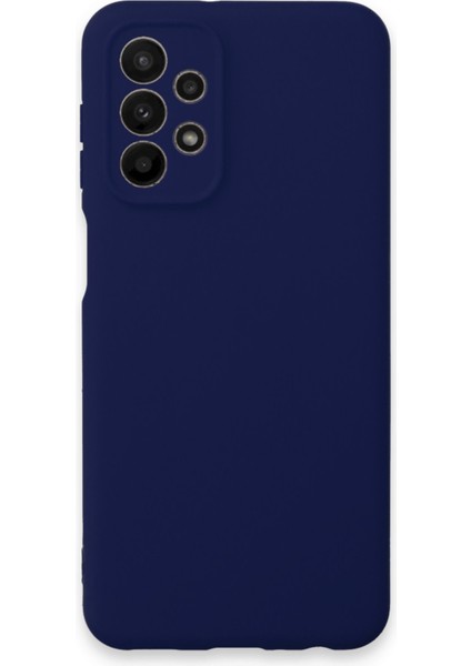 Galaxy A23 4g Kılıf Antibakteriyel Esnek Soft Parmak İzi Yapmaz Silikon - Lacivert