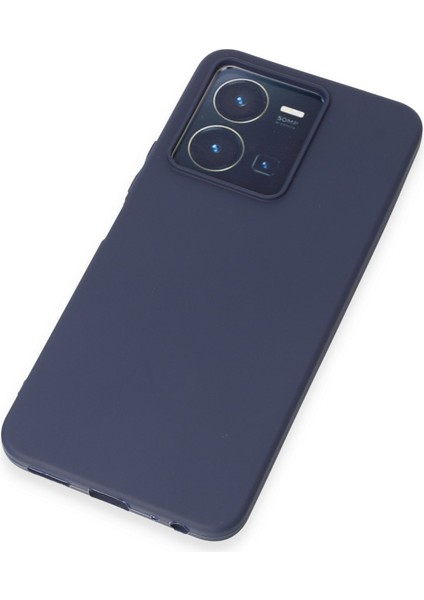 Vivo Y22S Kılıf Silinebilir Parmak İzi Tutmaz Soft Liquid Silikon - Lacivert fırsatları