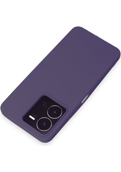 Vivo Y35 Kılıf Antibakteriyel Esnek Soft Parmak İzi Yapmaz Silikon - Mor modelleri