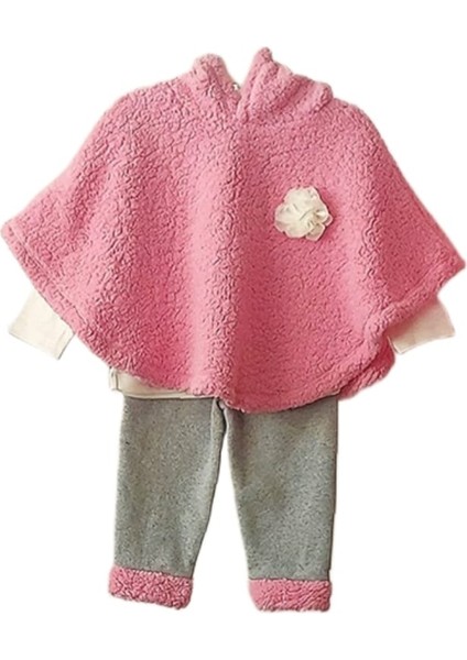 Kapüşonlu Bebek Panço Takım