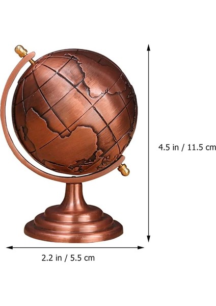 MR Shopping Mr Küre Süsleme Demir Dünya Küre Öz Küre Demir Dönen Küre Dekor Salas De Casa Için Decoraciones Eski Dünya Küre Metal Küre Masaüstü Dekoru Çocuk Nostaljik Ütü Küçük Dünya