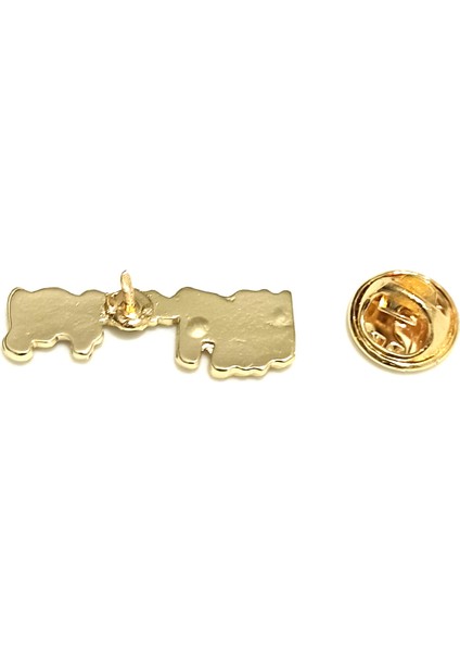Renkli Istanbul Yazılı Gold Renk Metal Yaka Rozeti 1 Adet fırsatları