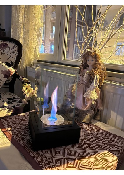 Tekno Trust Caro Siyah Şömine + 1 Litre Yakıt modelleri