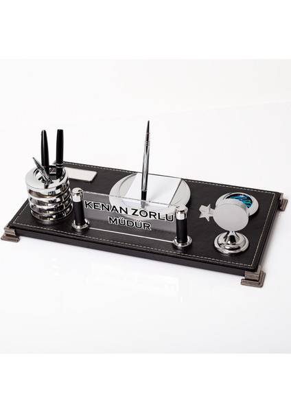 Hilal Ofis Masa İsimliği Yeni Iş Deri Masaüstü İsimlik Seti fırsatları