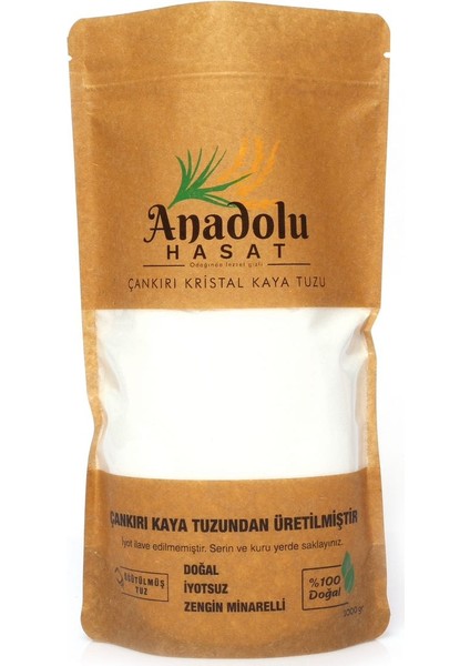 Çankırı Kristal Öğütülmüş Kaya Tuzu Doğal 1 kg