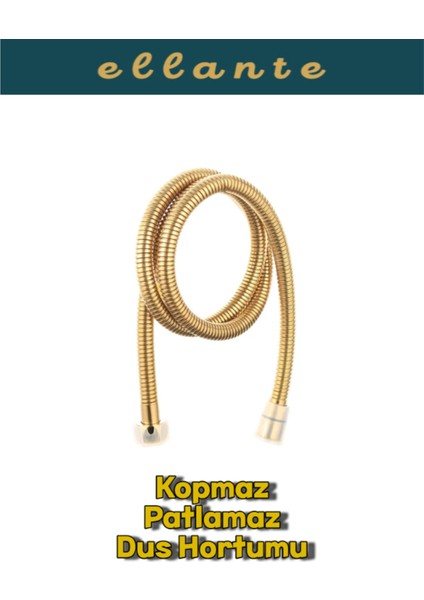 Tekno Trust Gold Duş Başlıgı ve Gold Paslanmaz Kopmaz Patlamaz Kaliteli Duş Hortumu Gold Duş Seti - 150CM modelleri