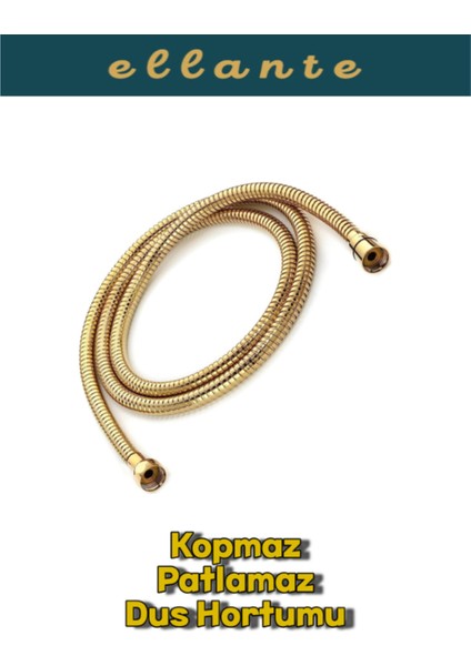 Tekno Trust Gold Duş Başlıgı ve Gold Paslanmaz Kopmaz Patlamaz Kaliteli Duş Hortumu Gold Duş Seti - 150CM fırsatları