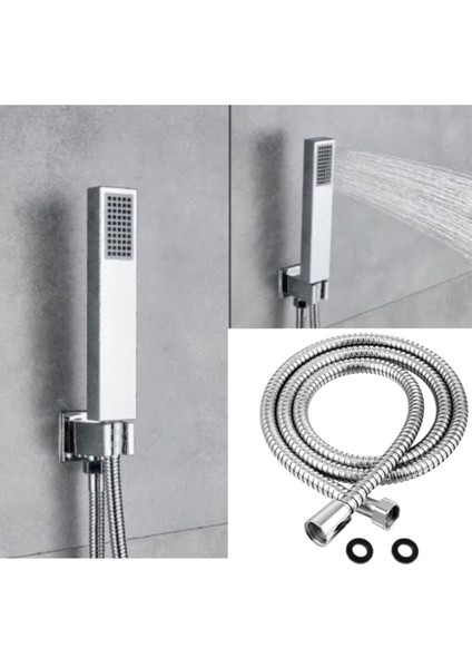 Tekno Trust Yüksek Kalite Lüks Duş Başlıgı Tek Fonksiyonlu Kare Duş Başlıgı Duş Seti