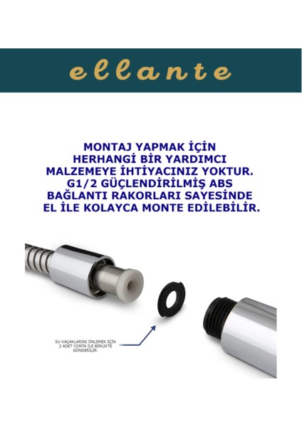 Tekno Trust Yüksek Kalite Lüks Duş Başlıgı Tek Fonksiyonlu Kare Duş Başlıgı Duş Seti fırsatları