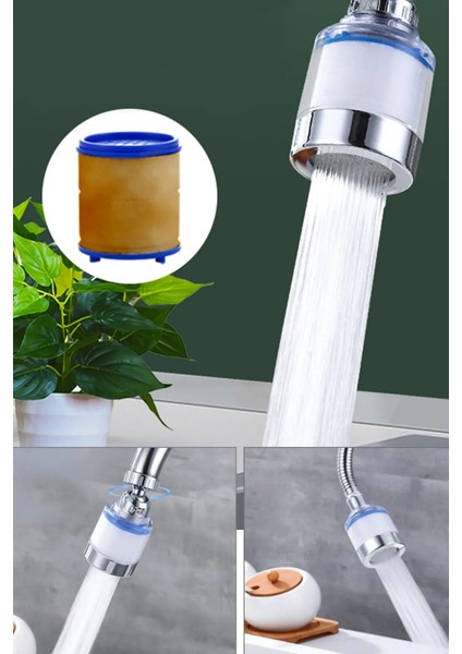 Tekno Trust Filtreli 360 Derece Oynar Kireç Önleyici Arıtmalı Mutfak Lavabo Musluk Başlığı Turbo Flex modelleri