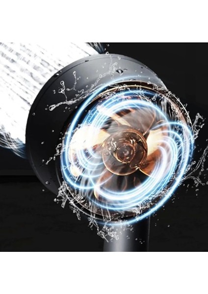 Tekno Trust Turbo Pervaneli 5 Fonksiyonlu Duş Başlığı ve Siyah Duş Hortumu 150 cm Set modelleri