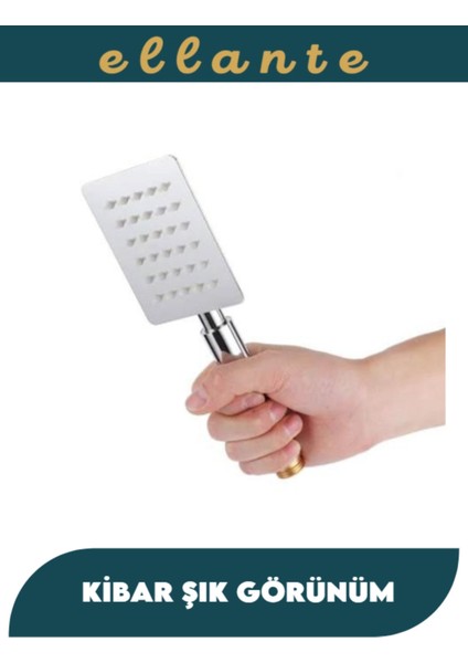 Tekno Trust Metal Kare Duş Başlığı Yüksek Kalite Inox Paslanmaz Kireç Kırıcılı Önleyici Kare El Duşu Çelik Metal fiyatları