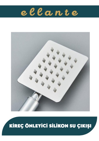 Tekno Trust Metal Kare Duş Başlığı Yüksek Kalite Inox Paslanmaz Kireç Kırıcılı Önleyici Kare El Duşu Çelik Metal indirimleri