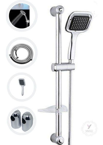 Tekno Trust Kare Sürgülü Duş Takımı Seti Duş Hortumu ve Duş Başlığı Banyo Seti fiyatları