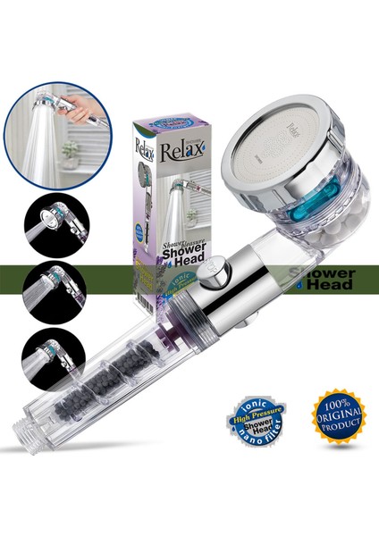 Tekno Trust Multy Üç Fonksiyonlu, On-Off Ayarlı Turbolu Filtreli Mineralli Tasarruflu Duş Başlığı R fırsatları