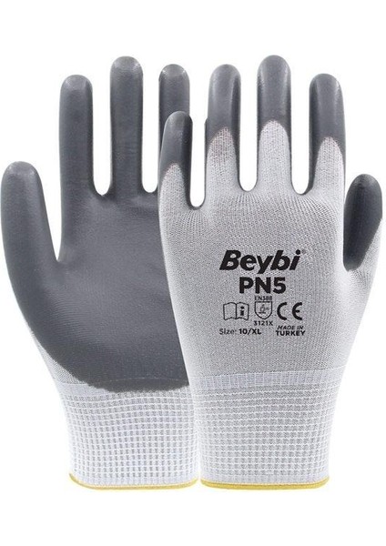 PN5 Nitril Gri İş Eldiveni NO: 10 1 Çift