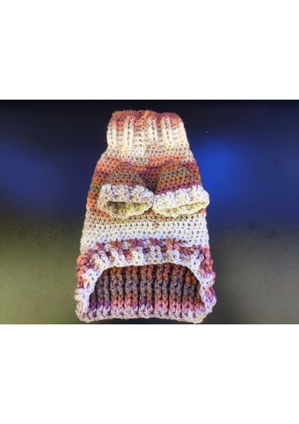 Handpet Colorfull Gerçek El Örme Kedi Köpek Kazağı
