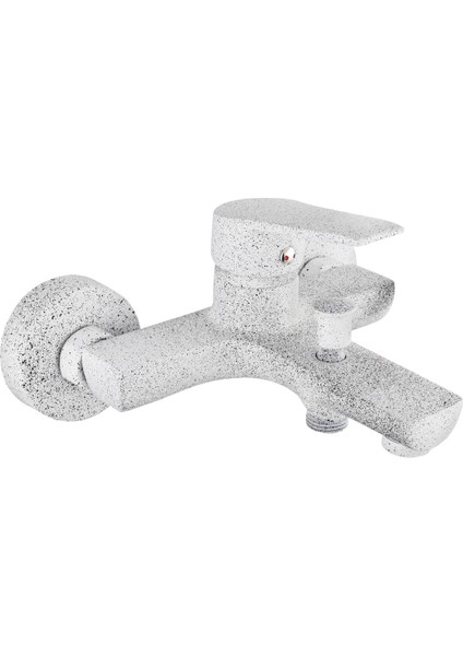 Beyaz Banyo Bataryası Granit Desenli, Paslanmaz, Pirinç Döküm