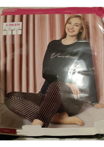 Kadın Kışlık Kadife Pijama Takımı K200/810 - 1 Adet
