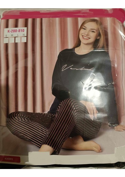 Kadın Kışlık Kadife Pijama Takımı K200/810 - 1 Adet