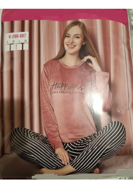 Kadın Kışlık Kadife Pijama Takımı K200/807 - 1 Adet