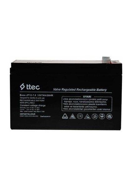 12V 7AMPER Base Kuru Tip Akü
