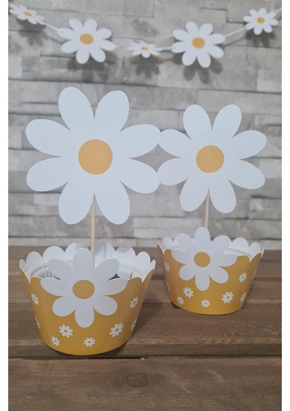 Papatya Konsepti Cupcake Sargısı 10'lu fırsatları