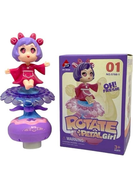 Rotate Girl Pilli Müzikli Işıklı Dans Eden Bebek 22CM