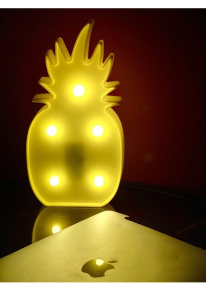 3'lü LED Işıklı Dekoratif Flamingo Kaktüs Ananas Masa Duvar Gece Lambası Bebek Oda Lambası modelleri
