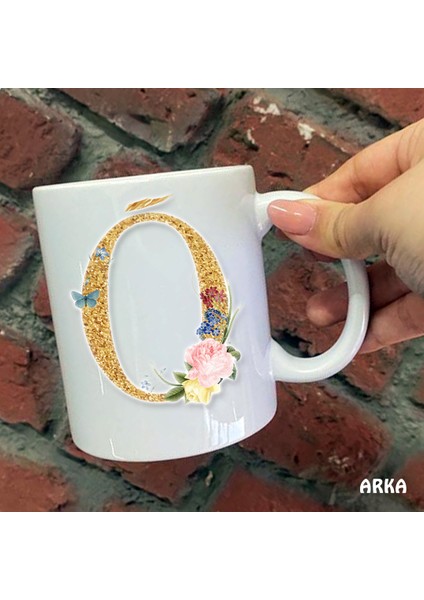 Size Özel Ö Harfli Seramik Baskılı Kupa Bardaklar