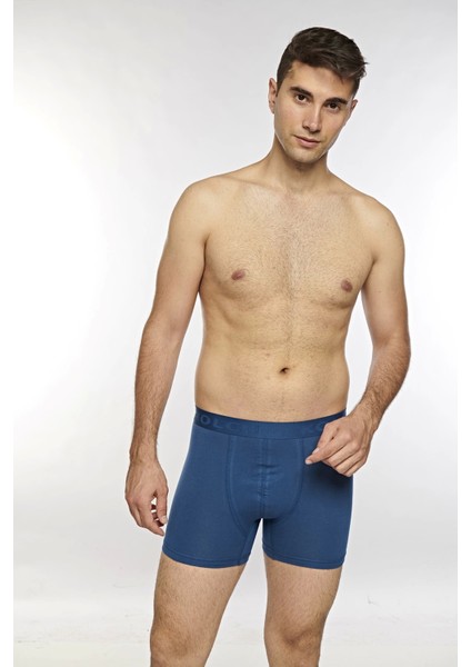 Erkek Likralı Boxer K1340-İNDIGO