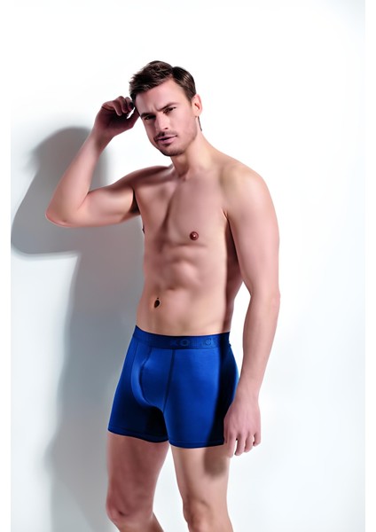 Erkek Likralı Boxer K1340 - Açık Mavi