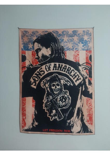 Sons Of Anarchy Desenli Tasarım Duvar Halısı