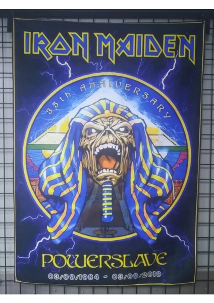 Metallica - Iron Maiden Firavun Desenli Tasarım Duvar Halısı